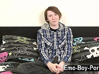 Gay movie of Hot emo Jack is fresh to porn, so he is shy at first,