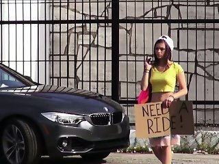 Blonde teen London hitch hike from a guy